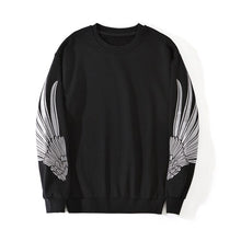Load image into Gallery viewer, Angel Wings Fashion hoodie Embroidery Sweatshirt Pullovers 2020 NEW Man Women Unisex Couples coat clothes Black outerwear
