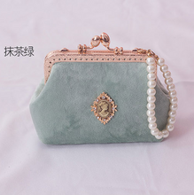 Load image into Gallery viewer, Angelatracy 2019 New Arrival Mori Women Vintage Embroidery Flower Pearl Chain Storage Bag Summer Crossbody String Bag Bucket

