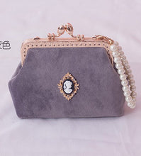 Load image into Gallery viewer, Angelatracy 2019 New Arrival Mori Women Vintage Embroidery Flower Pearl Chain Storage Bag Summer Crossbody String Bag Bucket
