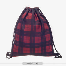 Load image into Gallery viewer, British Style 3D Print Drawstring Bag Tartan Casual Mochila Cuerda Harajuku Drawstring Backpack Women Men Modis Sport String Bag
