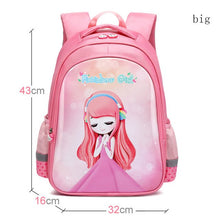 Load image into Gallery viewer, Children Backpack School Bags Set Princess Cat Satchel Pencil bag Orthopedic Pink Cat Kid Backpack Girls Grade 1-3-6 escolares
