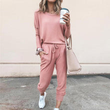 Load image into Gallery viewer, Clmdiz 2 Peice Set Women Elegant Pants Sets Female Casual Outfits Jogger Korean Sports Suit Black Cotton Tracksuit women sets
