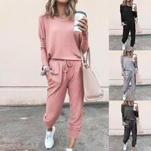 Load image into Gallery viewer, Clmdiz 2 Peice Set Women Elegant Pants Sets Female Casual Outfits Jogger Korean Sports Suit Black Cotton Tracksuit women sets

