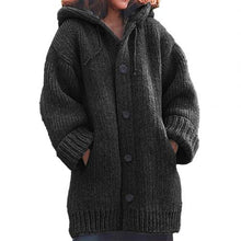 Load image into Gallery viewer, Coat of angora Women Cardigans Sweater Solid Loose Knitwear Single Breasted Casual Knit Cardigan Outwear Winter Jacket Coat
