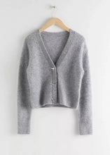 Load image into Gallery viewer, Dinosaur Button Woolen Sweater Women Casual Solid Color V Neck Knitted Cardigan
