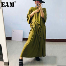 Load image into Gallery viewer, [EAM]  Half-body Skirt Big Size Two Pieces Suit New Round Neck Half Sleeve Loose Women Fashion Tide Spring Summer 2020 1U727
