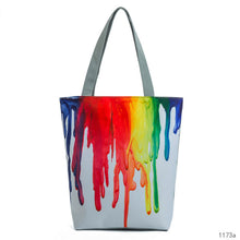 Load image into Gallery viewer, Fashion Cotton Bags Canvas Tote Shopping Bag Ladies Print Handbag Beach Bag Paint Pattern Women's Hand Bag Handbags
