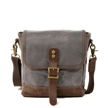 Load image into Gallery viewer, Japan Korea Oil Wax Canvas Leather Crossbody Bag Men Military Army Vintage Messenger Bags Shoulder Bag Casual Travel Bags
