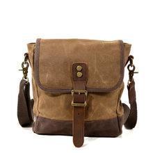 Load image into Gallery viewer, Japan Korea Oil Wax Canvas Leather Crossbody Bag Men Military Army Vintage Messenger Bags Shoulder Bag Casual Travel Bags
