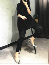 Load image into Gallery viewer, LANMREM 2020 New Spring Summer Round Collar Solid Color Short Sleeve Pullover T-shirt High Waist Pants Pleated Set Tide PD917
