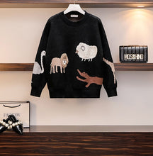 Load image into Gallery viewer, Large Size Women's Suit Autumn Winter Fashion Matching Suit Sweater + Skirt + Wool Pants Two Sets Pullover Cotton Office Lady

