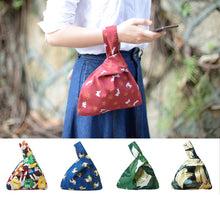 Load image into Gallery viewer, Little Paris hand made hand bag reversible women's drawstring Bag mobile phone key bag student handbag
