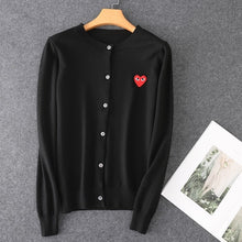 Load image into Gallery viewer, Long Sleeve Spring Autumn Children CDG Wool Sweaters  Love pattern  Brand New Boys and girls nitted Cardigan Sweater Fashion Top
