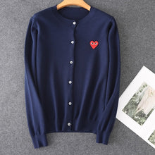 Load image into Gallery viewer, Long Sleeve Spring Autumn Children CDG Wool Sweaters  Love pattern  Brand New Boys and girls nitted Cardigan Sweater Fashion Top
