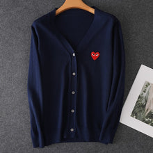 Load image into Gallery viewer, Long Sleeve Spring Autumn Children CDG Wool Sweaters  Love pattern  Brand New Boys and girls nitted Cardigan Sweater Fashion Top

