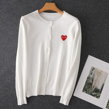 Load image into Gallery viewer, Long Sleeve Spring Autumn Children CDG Wool Sweaters  Love pattern  Brand New Boys and girls nitted Cardigan Sweater Fashion Top
