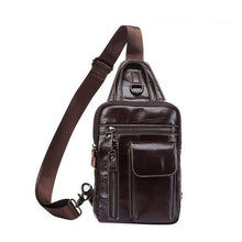Load image into Gallery viewer, MVA men's Messenger bag men's shoulder bag men's chest bag Messenger bag men's chest bag strap leather 8871
