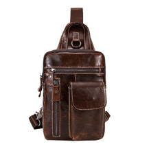 Load image into Gallery viewer, MVA men's Messenger bag men's shoulder bag men's chest bag Messenger bag men's chest bag strap leather 8871
