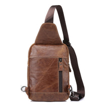 Load image into Gallery viewer, MVA men's Messenger bag men's shoulder bag men's chest bag Messenger bag men's chest bag strap leather 8871
