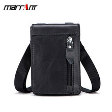 Load image into Gallery viewer, Men Leather Waist Bag Men's Small Leather Packet Retro men's Pockets Men's Shoulder Messenger Bag Waist Pack Bag
