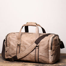 Load image into Gallery viewer, Men's Full Grain Leather Travel Bag Cow Leather Big Travel Duffel Bag Cowhide Weekender Bag Genuine Leather Luggage Bag

