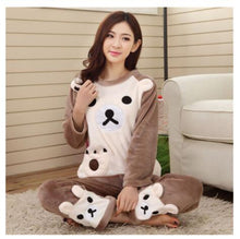 Load image into Gallery viewer, New Autumn Winter Flannel Women Pajama Sets Thick Warm Coral Animal Female cartoon Pijama nightgown Plus size Pyjamas Sui
