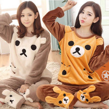 Load image into Gallery viewer, New Autumn Winter Flannel Women Pajama Sets Thick Warm Coral Animal Female cartoon Pijama nightgown Plus size Pyjamas Sui
