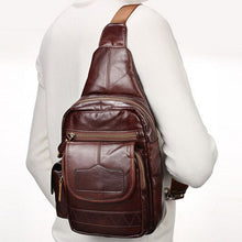 Load image into Gallery viewer, New Men's Genuine Leather Cowhide High Quality Crossbody Bags Single Shoulder Bag Travel Climb Sling Chest Pack
