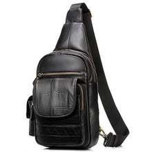Load image into Gallery viewer, New Men's Genuine Leather Cowhide High Quality Crossbody Bags Single Shoulder Bag Travel Climb Sling Chest Pack
