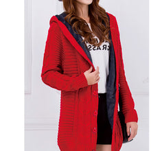 Load image into Gallery viewer, New Winter Hooded Cardigan Cashmere Sweater Women Coat Thick Warm Sueter Mujer Long Sleeve Knitted Cardigans Female Poncho

