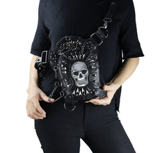 Load image into Gallery viewer, Norbinus Steampunk Women Waist Bag Men Punk Rock Rivets Skull Bag Crossbody Shoulder Bag Motorcycle Drop Leg Belt Hip Pouch Pack
