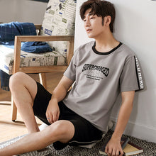 Load image into Gallery viewer, Plus Size L - 3XL Sleepwear Men's Pajamas Set Summer 2020 New Print Bee Tops an Sheer Shorts Sleepwear CottonLounge Pajama Sets
