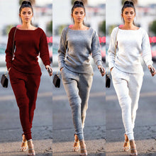 Load image into Gallery viewer, Sports 2Pcs Women's Lady Tracksuit Hoodies Sweatshirt Pants Sets Sport Wear Casual Suit
