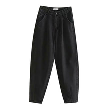 Load image into Gallery viewer, Spring Autumn jeans high waist Pocket jeans plus size femme women Casual Solid Color jeans loose harem pants #35
