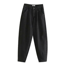 Load image into Gallery viewer, Spring Autumn jeans high waist Pocket jeans plus size femme women Casual Solid Color jeans loose harem pants #35
