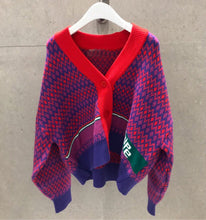 Load image into Gallery viewer, Spring Knitted Cardigan Women Up V Neck Button Cute Kwaii Crop Sweater Knitting Top Streetwear Button Sweater Dresses Women 2019
