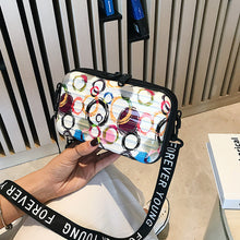 Load image into Gallery viewer, Sweet Girls Candy Colors Casual Small Crossbody Bags for Women 2020 Summer Graffiti Rainbow Pattern Clutch Purse Shoulder Bag
