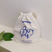 Load image into Gallery viewer, Sweet Girls Canvas Bags Cartoon Dog Drawstring Bags 2020 Fashion Storage Bag Casual Simple Shoulder Bag
