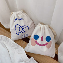Load image into Gallery viewer, Sweet Girls Canvas Bags Cartoon Dog Drawstring Bags 2020 Fashion Storage Bag Casual Simple Shoulder Bag
