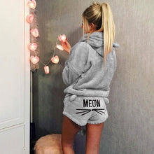 Load image into Gallery viewer, Women Pajama Sets 2020 Autumn Winter Flannel Cartoon Warm Pyjamas Animal Sleepwear Cat Female Pajama Women Homewear new
