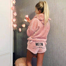Load image into Gallery viewer, Women Pajama Sets 2020 Autumn Winter Flannel Cartoon Warm Pyjamas Animal Sleepwear Cat Female Pajama Women Homewear new
