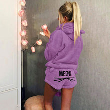 Load image into Gallery viewer, Women Pajama Sets 2020 Autumn Winter Flannel Cartoon Warm Pyjamas Animal Sleepwear Cat Female Pajama Women Homewear new
