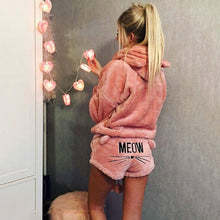 Load image into Gallery viewer, Women Pajama Sets 2020 Autumn Winter Flannel Cartoon Warm Pyjamas Animal Sleepwear Cat Female Pajama Women Homewear new

