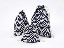Load image into Gallery viewer, YILE Water Ripple Cotton Linen Drawstring Coin Key Phone Pouch Cosmetic Bag 8614b
