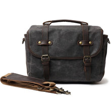 Load image into Gallery viewer, YUPINXUAN Waterproof Canvas Leather Shoulder Bags Mens Vintage Shockproof DSLR Camera Bags Large Capacity Male Messenger Bag Big
