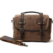 Load image into Gallery viewer, YUPINXUAN Waterproof Canvas Leather Shoulder Bags Mens Vintage Shockproof DSLR Camera Bags Large Capacity Male Messenger Bag Big
