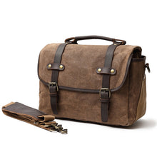 Load image into Gallery viewer, YUPINXUAN Waterproof Canvas Leather Shoulder Bags Mens Vintage Shockproof DSLR Camera Bags Large Capacity Male Messenger Bag Big
