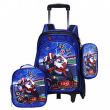Load image into Gallery viewer, wenjie brother Children Mochilas Kids school bags With Wheel Trolley Luggage For boys Girls backpack Mochila Infantil Bolsas
