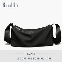 Load image into Gallery viewer, xuanwei Unisex Fashion Messenger Bag Black Shoulder Bag Casual Sports Bag Soft Cloth Bag Messenger Bag Small Daily
