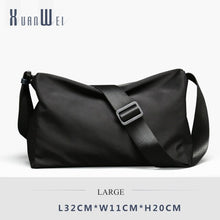 Load image into Gallery viewer, xuanwei Unisex Fashion Messenger Bag Black Shoulder Bag Casual Sports Bag Soft Cloth Bag Messenger Bag Small Daily
